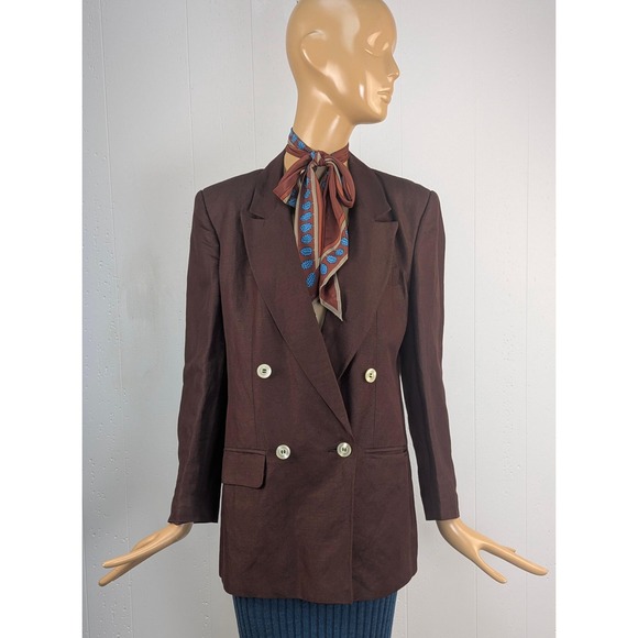 Vintage Giorgio Sant Angelo Chocolate brown over-sized blazer, tailored jacket - Picture 7 of 7